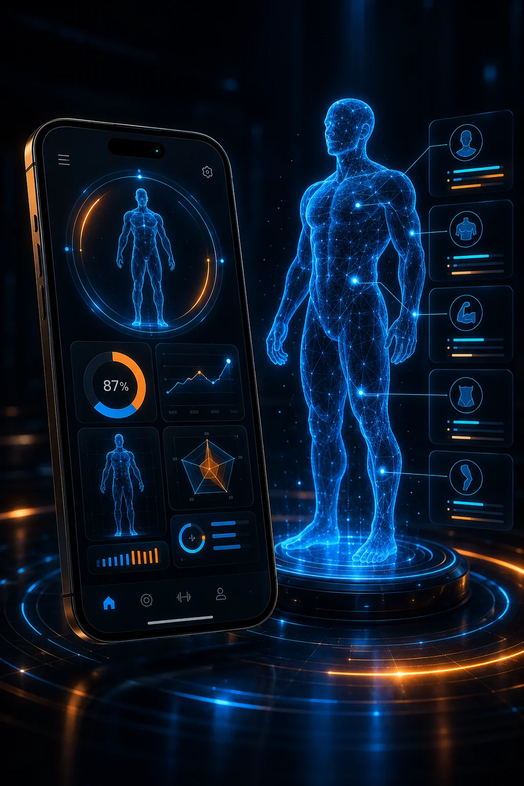 Análise de composição corporal por IA — Scan 3D